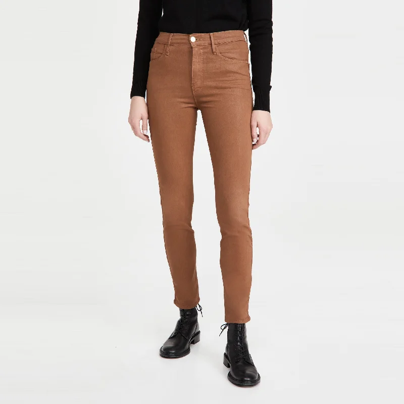 Le Sylvie Coated Jeans (Tobacco)