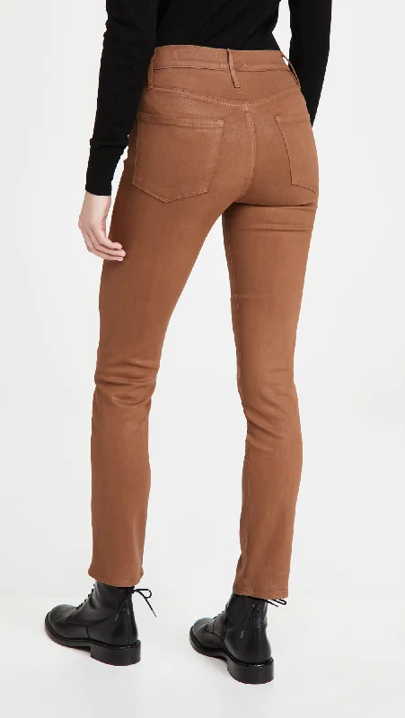 Le Sylvie Coated Jeans (Tobacco)