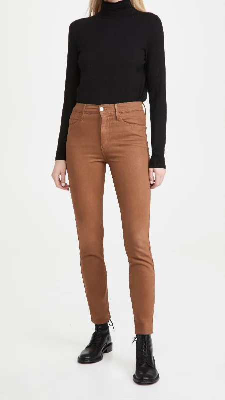 Le Sylvie Coated Jeans (Tobacco)