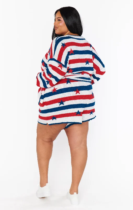 Boardwalk Shorts ~ Star Spangled Stripe Knit