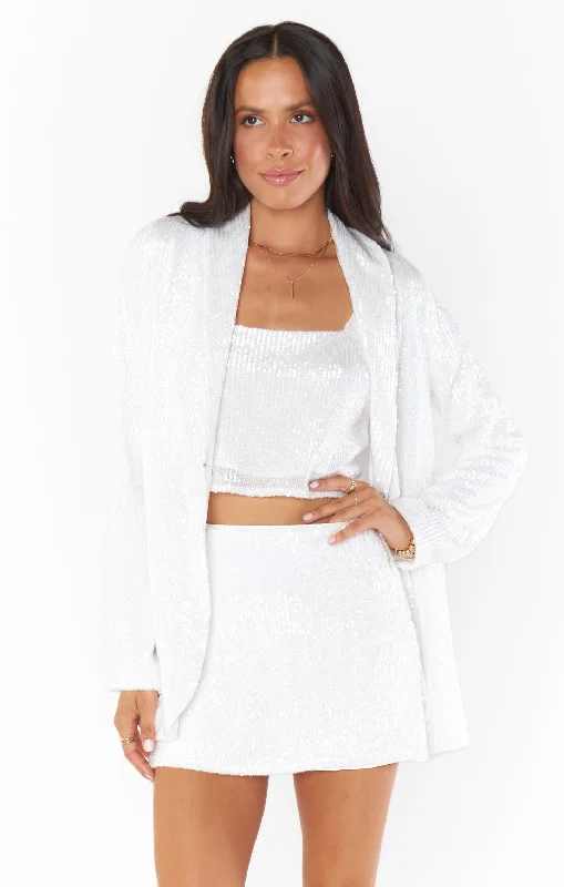 Dance Blazer ~ White Sequins