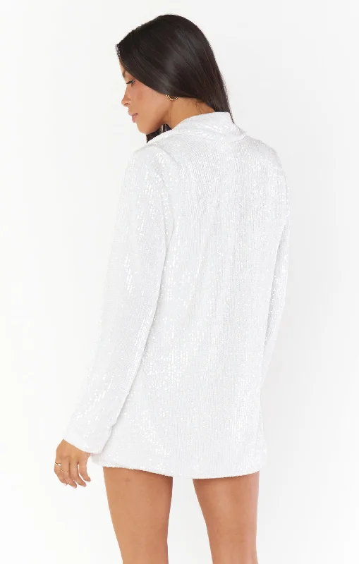 Dance Blazer ~ White Sequins