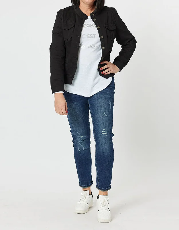 Maggie Denim Jacket - Black