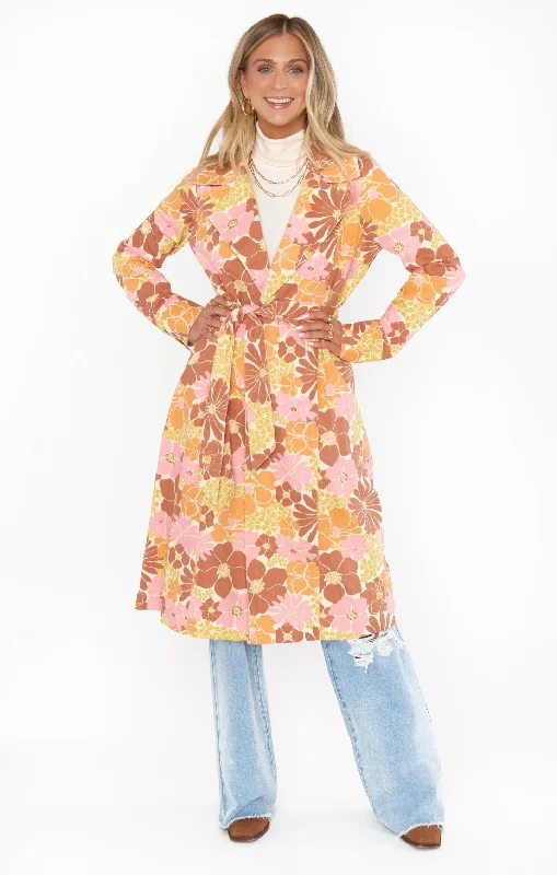 Nancy Trench Coat ~ Retro Garden