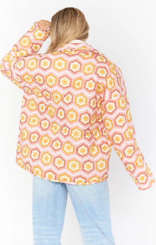 Powder Puffed Jacket ~ Honeycomb Daisy