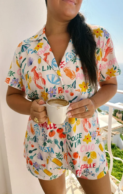 Sunday Morning PJ Set ~ Italian Picnic Jersey