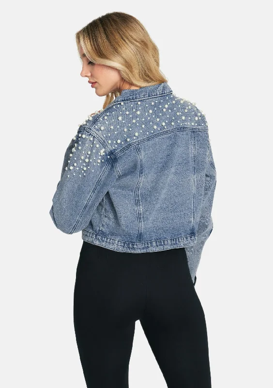 Tall Ava Embellished Denim Jacket