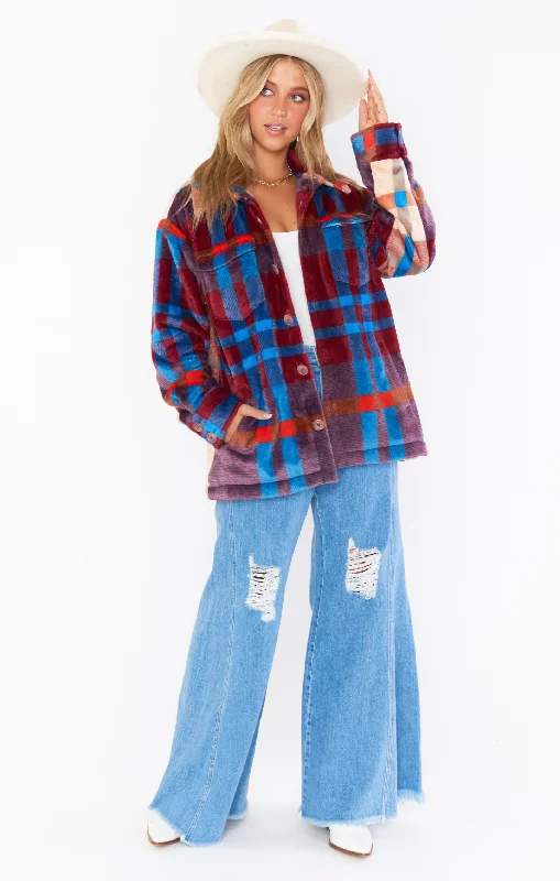 Whistler Shirt Jacket ~ Red Blue Plaid