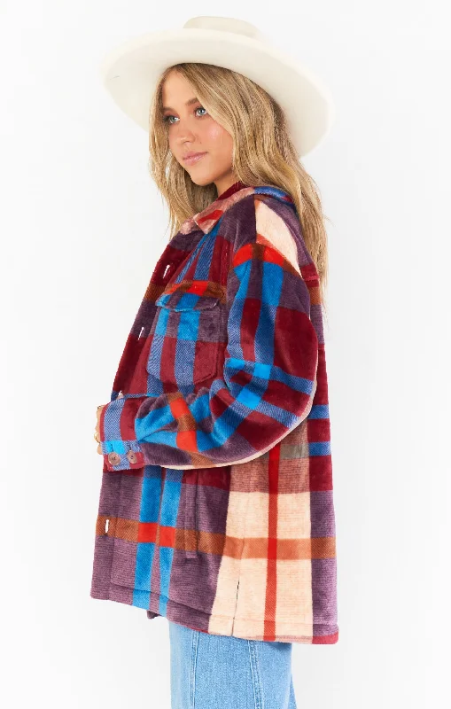 Whistler Shirt Jacket ~ Red Blue Plaid