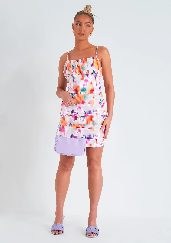 Carrie Abstract Print Mini Dress