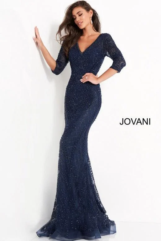 Jovani 03561 Long Formal Long Sleeve Evening Dress