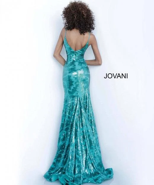 Jovani 1848 Long Spaghetti Strap Formal Prom Dress