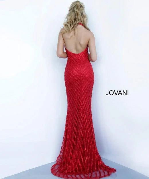 Jovani 00399 Prom Long Halter Beaded Formal Dress