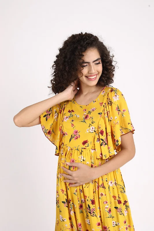 Miami Boho Maternity & Nursing Flap Dress