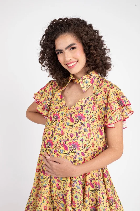 Sunny Blooming Maternity & Nursing Dress