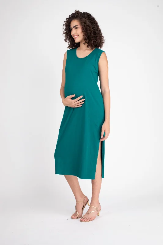 Teal Green Maternity Dress + Jacket (2pc)