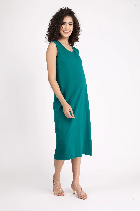 Teal Green Maternity Dress + Jacket (2pc)