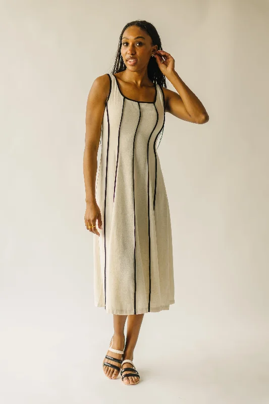 The Franken Linen Midi Dress in Natural