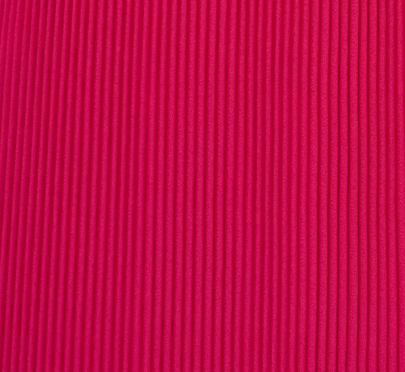 Sleeveless Pleated Dress With Self Tie Waist In Hot Pink