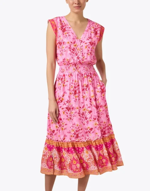 Allison Pink Floral Print Dress