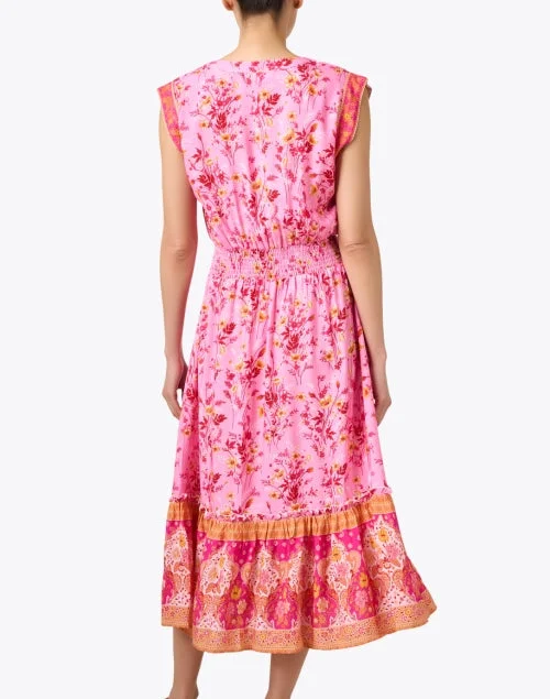 Allison Pink Floral Print Dress