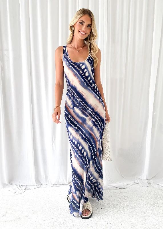 Alloyra Maxi Dress - Ink Tie Dye