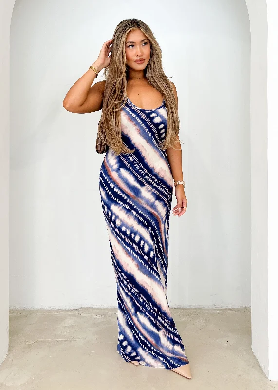 Alloyra Maxi Dress - Ink Tie Dye