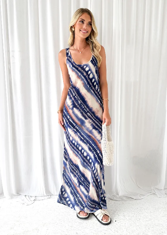 Alloyra Maxi Dress - Ink Tie Dye