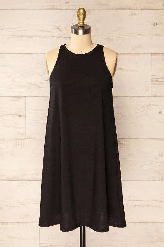 Canchimalero | Short Loose Black Dress