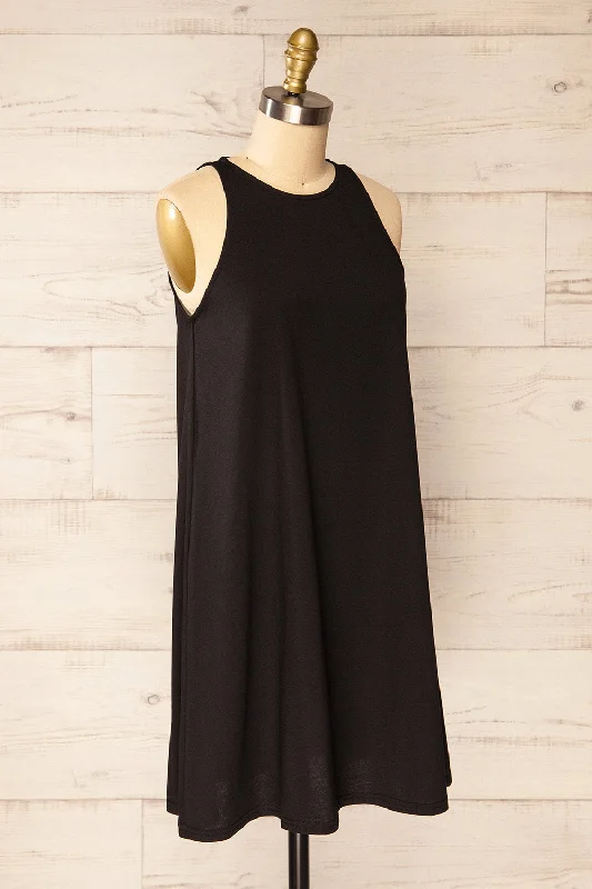 Canchimalero | Short Loose Black Dress