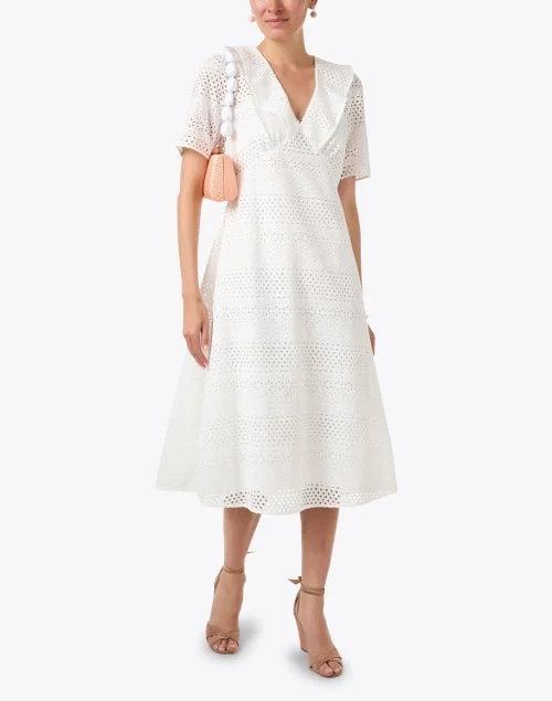 Ella White Broderie Dress