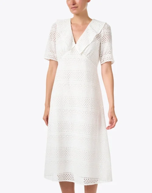 Ella White Broderie Dress