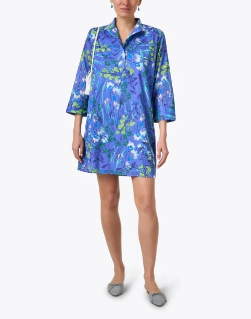 Helen Blue Floral Print Dress