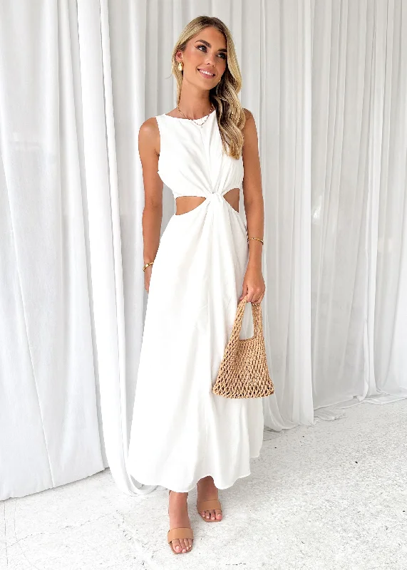 Leaslo Maxi Dress - Off White