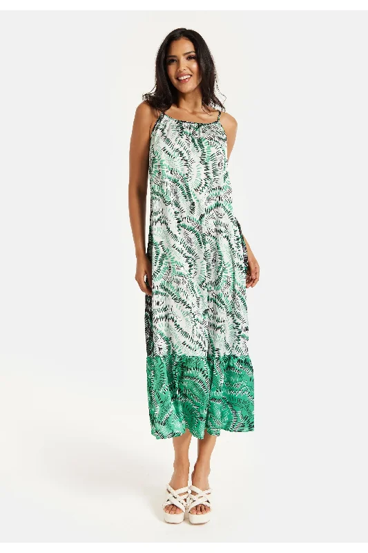 Liquorish Oversized Cami Maxi Dress In Contrast Colours