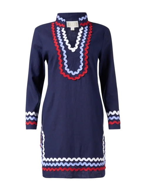 Navy Ric Rac Tunic Dress