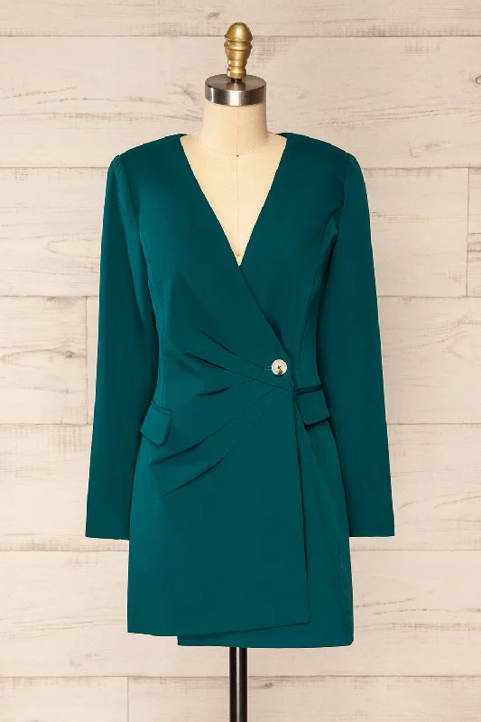 Savila Green | Asymmetrical Blazer Dress