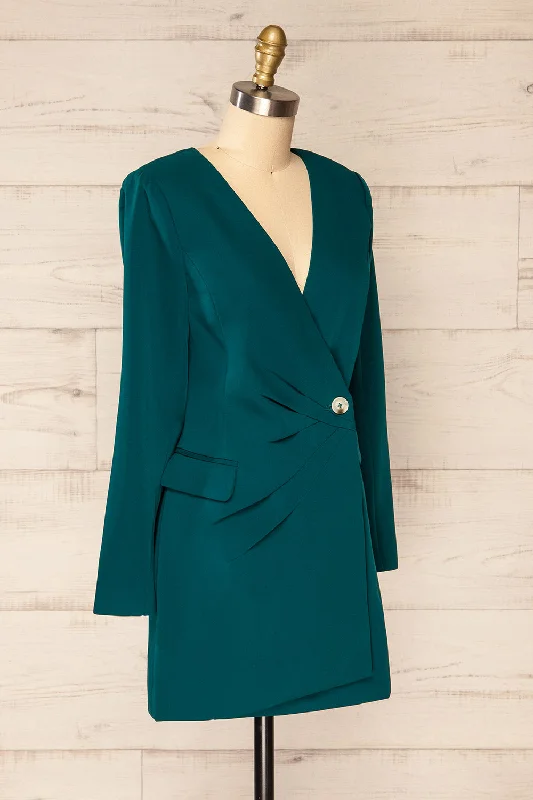 Savila Green | Asymmetrical Blazer Dress