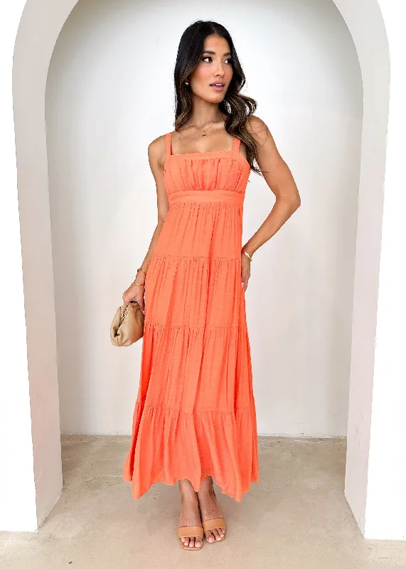 Tailah Maxi Dress - Tangerine