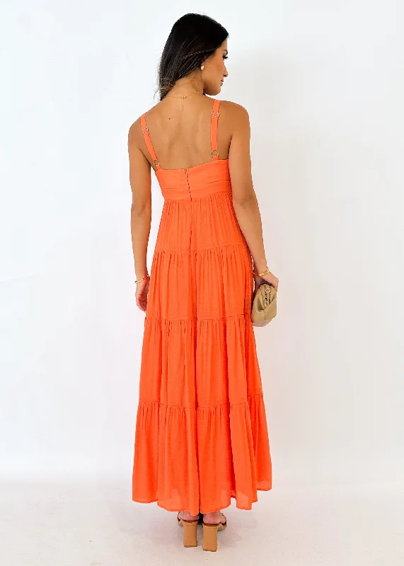 Tailah Maxi Dress - Tangerine