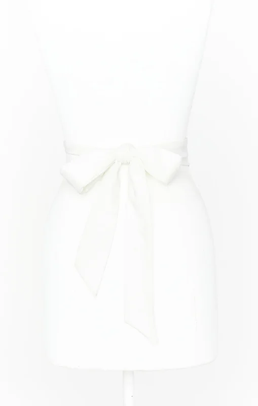 Bridesmaid Sash ~ White Stretch