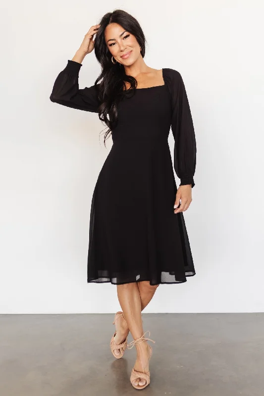 Elise Short Dress | Black