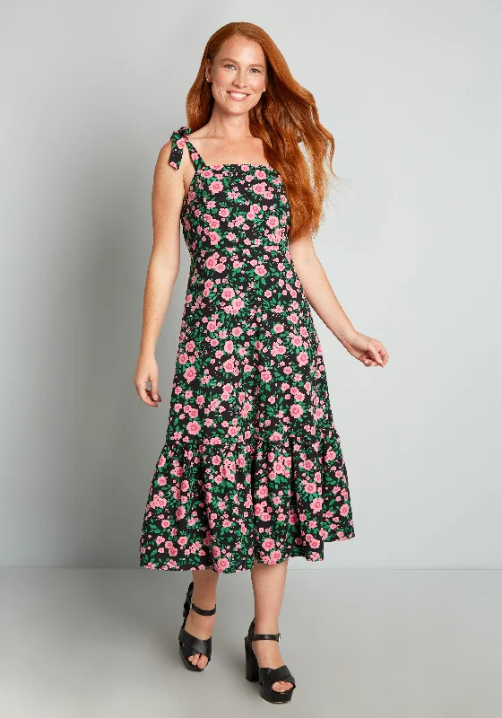 Ka-Bloom! Midi Dress