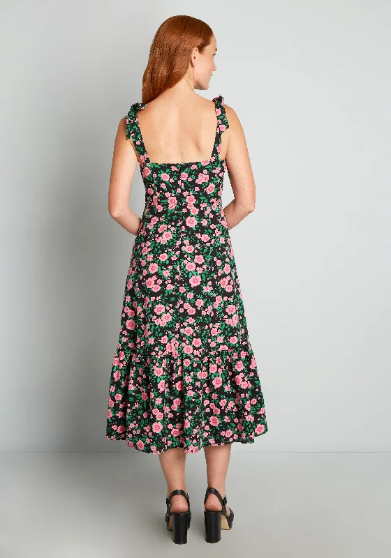 Ka-Bloom! Midi Dress