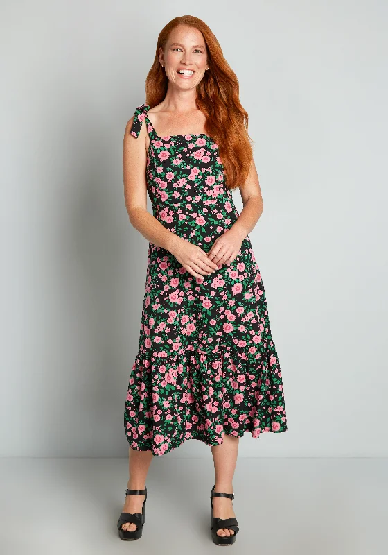 Ka-Bloom! Midi Dress