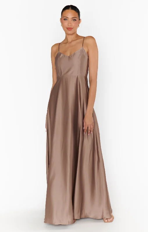 Faith Maxi Dress ~ Dune Luxe Satin