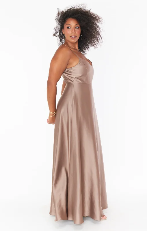 Faith Maxi Dress ~ Dune Luxe Satin