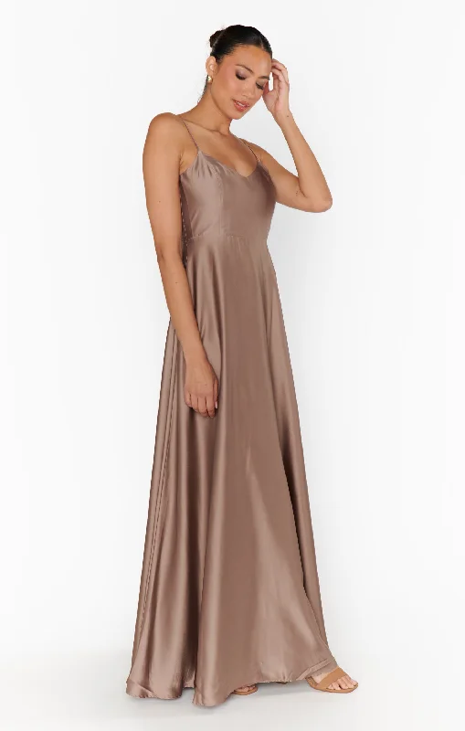 Faith Maxi Dress ~ Dune Luxe Satin