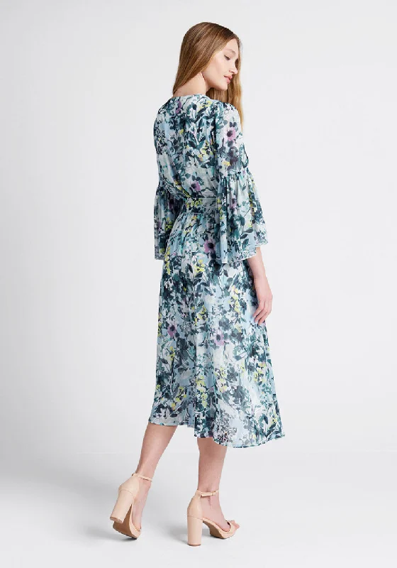 Flurry of Florals Midi Dress