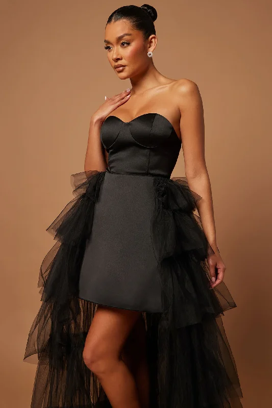 Julianna Tulle Gown - Black